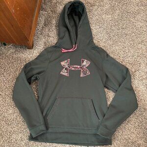 Under Armour Hoodie - Moss Green with Camo Logo